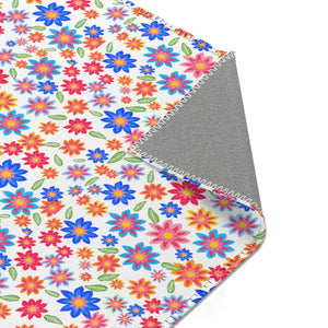 Colorful Flowers Pattern Rug – Soft Chenille - Dipaliz - Rugs