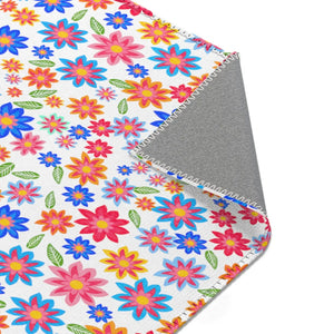 Colorful Flowers Pattern Rug – Soft Chenille - Dipaliz - Rugs