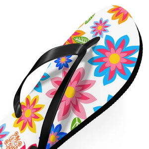 Colorful Flowers Flip Flops - Vibrant Comfort Style - Dipaliz - Slippers