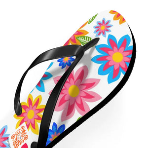 Colorful Flowers Flip Flops - Vibrant Comfort Style - Dipaliz - Slippers