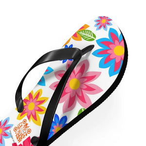 Colorful Flowers Flip Flops - Vibrant Comfort Style - Dipaliz - Slippers