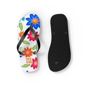 Colorful Flowers Flip Flops - Vibrant Comfort Style - Dipaliz - Slippers