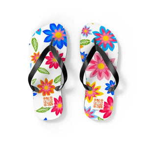 Colorful Flowers Flip Flops - Vibrant Comfort Style - Dipaliz - Slippers