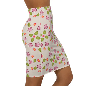Colorful Flowers Women’s Mini Skirt Stretch Comfort - Dipaliz - Skirts