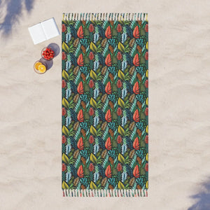 Colorful Foliage Beach Blanket – Polyester Cloth - Dipaliz - Towels