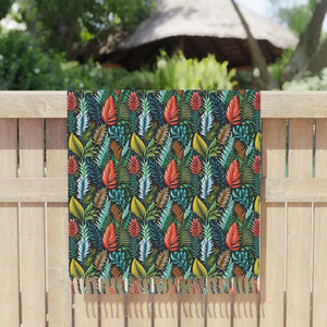 Colorful Foliage Polyester Beach Blanket - Vibrant Style - Dipaliz - 38’’ × 81’’ / Towels