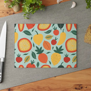 Colorful Fruit Glass Cutting Board for Food Lovers Kitchen Decor - Dipaliz - Boards