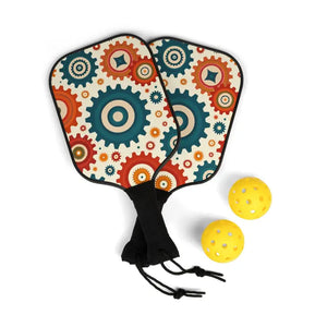 Dipaliz Colorful Gears Pickleball Paddle Set - Vibrant High Performance - 7.5’’ × 15.5’’ - Paddles