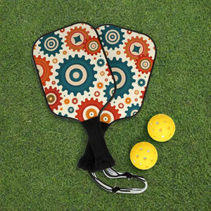 Dipaliz Colorful Gears Pickleball Paddle Set - Vibrant High Performance - 7.5’’ × 15.5’’ - Paddles