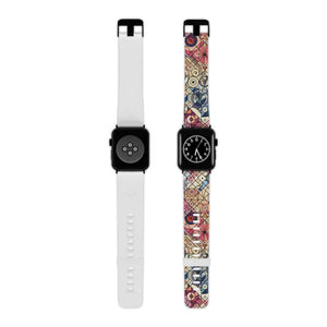 Vibrant Geometric Apple Watch Band - Colorful Style - Dipaliz - 8’’ × 0.75’’ / 42 - 44 Mm / Black - Bands