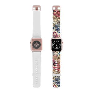 Vibrant Geometric Apple Watch Band - Colorful Style - Dipaliz - 7.5’’ × 0.75’’ / 38 - 40 Mm / Rose Gold - Bands