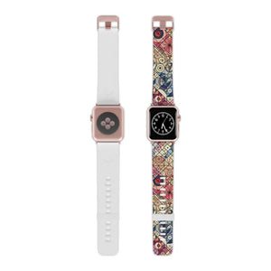 Vibrant Geometric Apple Watch Band - Colorful Style - Dipaliz - 8’’ × 0.75’’ / 38 - 40 Mm / Rose Gold - Bands