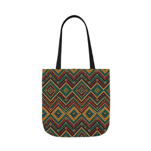 Premium Canvas Tote Bag Colorful Geometric Print Dipaliz - Shopping Totes