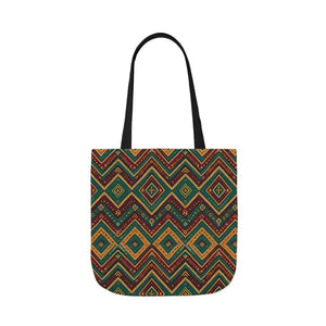 Premium Canvas Tote Bag Colorful Geometric Print Dipaliz - 18’’ × / Black - Shopping Totes
