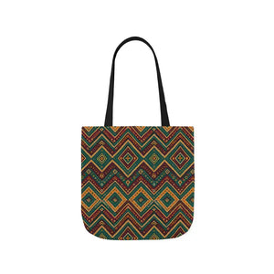Premium Canvas Tote Bag Colorful Geometric Print Dipaliz - 16’’ × / Black - Shopping Totes