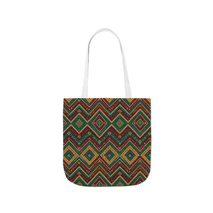 Premium Canvas Tote Bag Colorful Geometric Print Dipaliz - 16’’ × / White - Shopping Totes