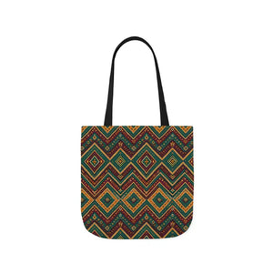 Premium Canvas Tote Bag Colorful Geometric Print Dipaliz - Shopping Totes