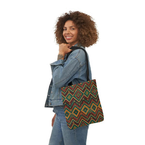 Vibrant Canvas Tote Bag - Colorful Geometric - Dipaliz - Shopping Totes