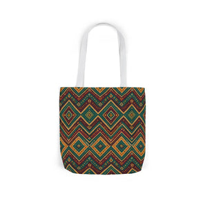 Vibrant Canvas Tote Bag - Colorful Geometric - Dipaliz - Shopping Totes