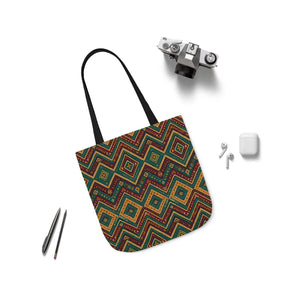 Vibrant Canvas Tote Bag - Colorful Geometric - Dipaliz - Shopping Totes