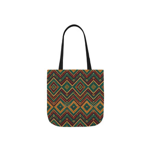 Vibrant Canvas Tote Bag - Colorful Geometric - Dipaliz - Shopping Totes