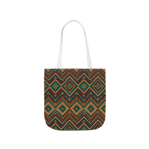 Vibrant Canvas Tote Bag - Colorful Geometric - Dipaliz - Shopping Totes