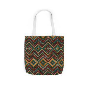 Vibrant Canvas Tote Bag - Colorful Geometric - Dipaliz - Shopping Totes