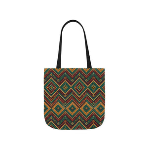 Vibrant Canvas Tote Bag - Colorful Geometric - Dipaliz - Shopping Totes