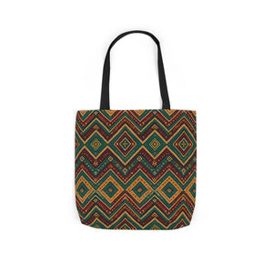 Vibrant Canvas Tote Bag - Colorful Geometric - Dipaliz - Shopping Totes