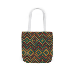 Vibrant Canvas Tote Bag - Colorful Geometric - Dipaliz - Shopping Totes