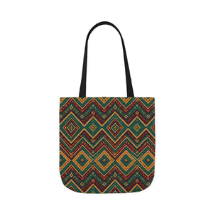 Vibrant Canvas Tote Bag - Colorful Geometric - Dipaliz - Shopping Totes