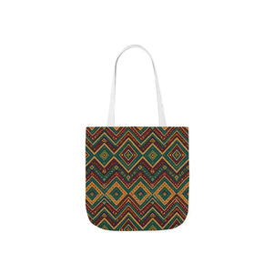 Vibrant Canvas Tote Bag - Colorful Geometric - Dipaliz - Shopping Totes