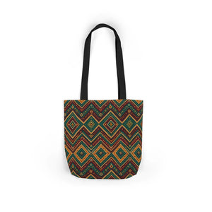 Vibrant Canvas Tote Bag - Colorful Geometric - Dipaliz - Shopping Totes