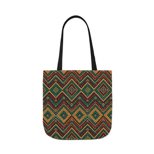 Vibrant Canvas Tote Bag - Colorful Geometric - Dipaliz - Shopping Totes