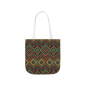 Vibrant Canvas Tote Bag - Colorful Geometric - Dipaliz - Shopping Totes
