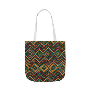 Vibrant Canvas Tote Bag - Colorful Geometric - Dipaliz - Shopping Totes
