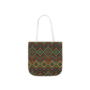 Vibrant Canvas Tote Bag - Colorful Geometric - Dipaliz - Shopping Totes