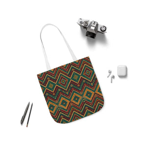 Vibrant Canvas Tote Bag - Colorful Geometric - Dipaliz - Shopping Totes