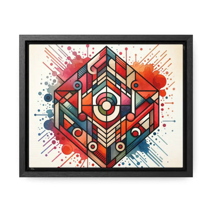 Liven Up your Space with Colorful Geometric Gallery Canvas Wraps - 10″ x 8″ / Black / Premium (1.25″)