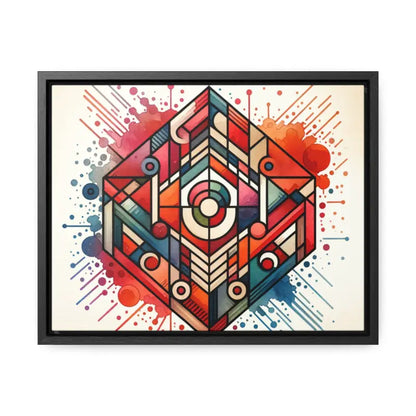 Liven Up your Space with Colorful Geometric Gallery Canvas Wraps - 14″ x 11″ / Black / Premium (1.25″)