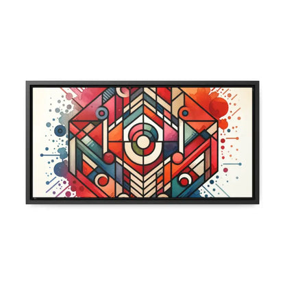 Liven Up your Space with Colorful Geometric Gallery Canvas Wraps - 20″ x 10″ / Black / Premium (1.25″)