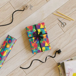 Smooth Satin Gift Wrap - Silky Geometry Finish - Dipaliz - Wrapping Paper