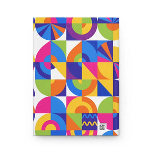 Colorful Geometric Hardcover Journal - Personalized Name Label - Dipaliz - Paper Products