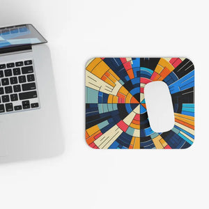 Vibrant Geometric Mouse Pad with Rubber Base Print Quality - Dipaliz - 9’’ × 8’’ / Rectangle - Pads