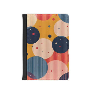 Vibrant Faux Leather Passport Cover Travel Wallet - Dipaliz - 3.9’’ x 5.8’’ / Black - Wallets