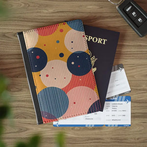 Vibrant Faux Leather Passport Cover Travel Wallet - Dipaliz - 3.9’’ x 5.8’’ / Black - Wallets