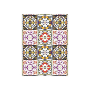 Home Decor - Vibrant Colorful Geometric Ceramic Photo Tiles - Dipaliz
