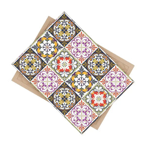 Home Decor - Vibrant Colorful Geometric Ceramic Photo Tiles - Dipaliz