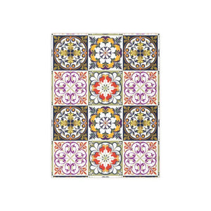 Home Decor - Vibrant Colorful Geometric Ceramic Photo Tiles - Dipaliz