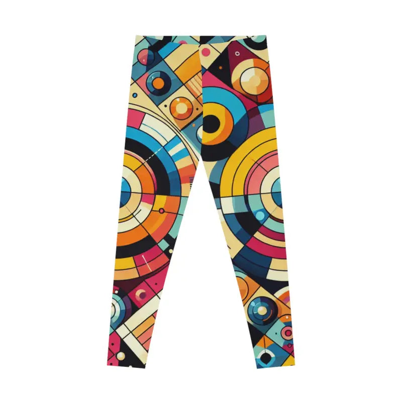 Rock your Routine with Colorful Geometric Pattern Leggings - All Over Prints